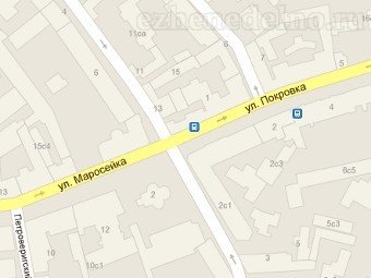 Покровка-Маросейка. Изображение Google Maps